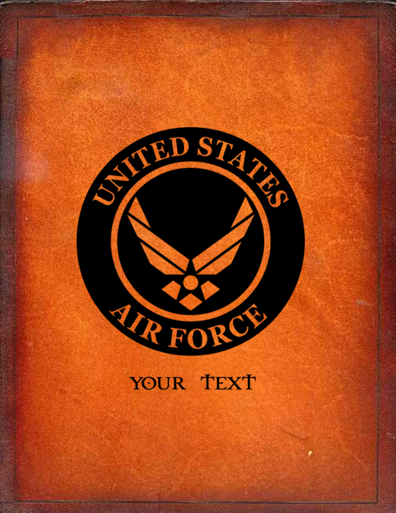 Custom Leather Personal Military Bible - United States Air Force