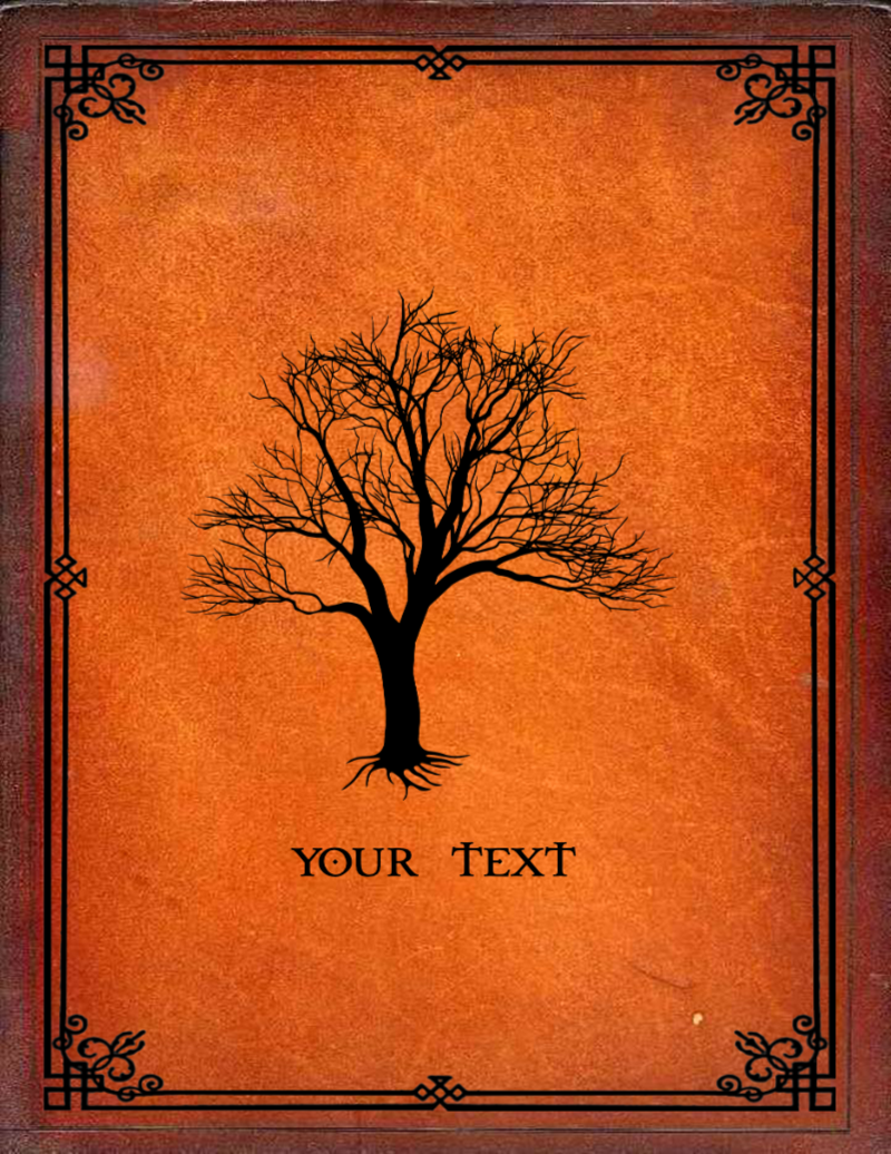Custom Leather Personal Bible - Tree Design