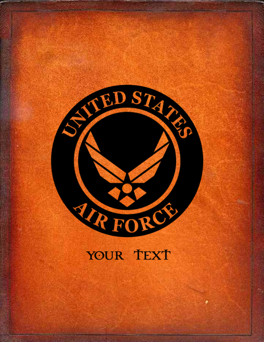Custom Leather Personal Military Bible - United States Air Force